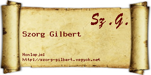 Szorg Gilbert névjegykártya